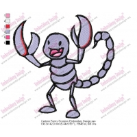 Cartoon Funny Scorpion Embroidery Design